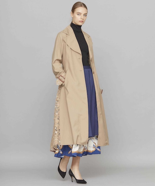 Ameri バックレーストレンチコート ラベンダー ameriバックレース