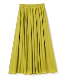 GRL | ウエストギャザー楊柳スラブマキシスカート(スカート)