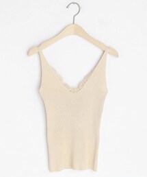 DHOLIC | スカラップレースニットスリーブレス(タンクトップ)