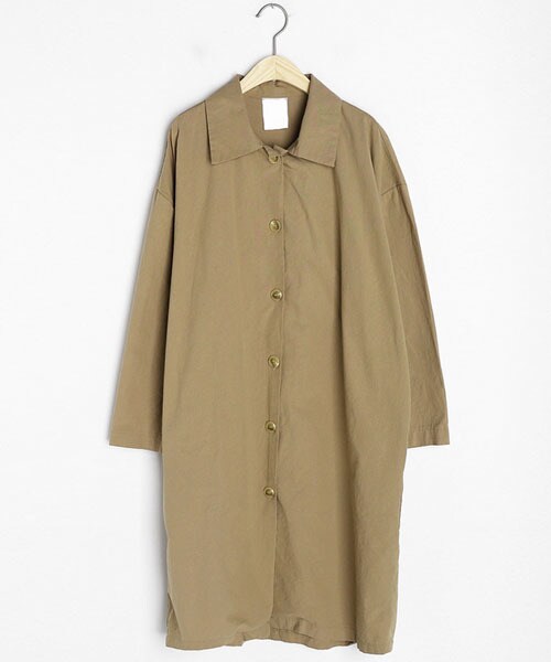 DHOLIC（ディーホリック）の「コットンロングシャツジャケット（シャツ/ブラウス・レディース・グレー/ベージュ/ホワイト・FREE）」の3枚目の写真