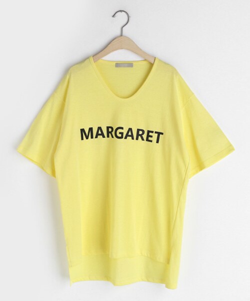 DHOLIC（ディーホリック）の「UネックMARGARET半袖Tシャツ（Tシャツ/カットソー・レディース・ブルー/ホワイト/ブラック/イエロー・FREE）」の4枚目の写真