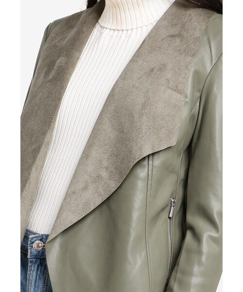 leah pu waterfall jacket