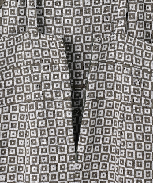 TAN（タン）の「タイルジャガードワンピース（ワンピース/ドレス・レディース・BLK/GRN）」の7枚目の写真