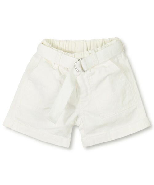BRANSHES(ブランシェス)の「ベルト付きショートパンツ(その他パンツ・キッズ・オフホワイト/カーキ・90cm~150cm)」の1枚目の写真