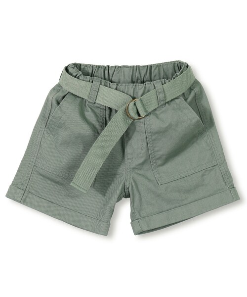 BRANSHES(ブランシェス)の「ベルト付きショートパンツ(その他パンツ・キッズ・オフホワイト/カーキ・90cm~150cm)」の2枚目の写真