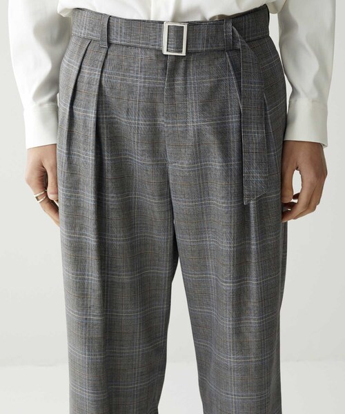 STUDIOUS（ステュディオス）の「ベルテッドワイドテーパード（パンツ・メンズ・GRY・1/表記(cm)）」の6枚目の写真