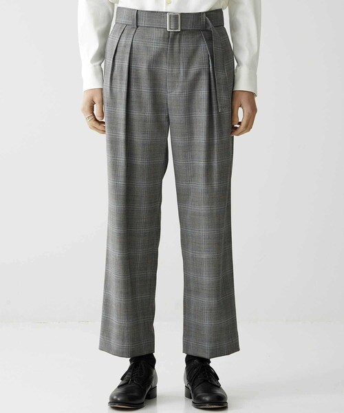 STUDIOUS（ステュディオス）の「ベルテッドワイドテーパード（パンツ・メンズ・GRY・1/表記(cm)）」の3枚目の写真
