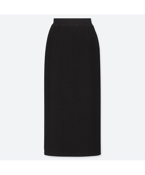 UNIQLO（ユニクロ）の「リブタイトロングスカート（丈短め71～75cm）（スカート・レディース・YELLOW 46/NATURAL 30/BLACK 09/OLIVE 56/NAVY 69・XS/S/M/XL/L/XXL）」の2枚目の写真