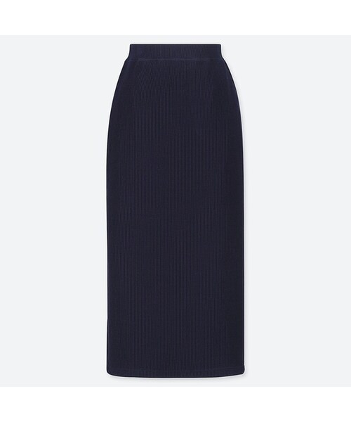 UNIQLO（ユニクロ）の「リブタイトロングスカート（丈短め71～75cm）（スカート・レディース・YELLOW 46/NATURAL 30/BLACK 09/OLIVE 56/NAVY 69・XS/S/M/XL/L/XXL）」の5枚目の写真