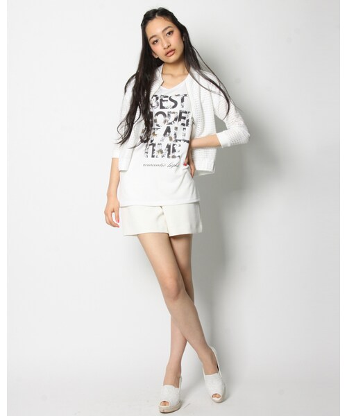 VICKY（ビッキー）の「ドビークロスショートパンツ（パンツ・レディース・ホワイト/ブラック・SS/S/M）」の9枚目の写真