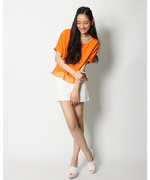 VICKY（ビッキー）の「ドビークロスショートパンツ（パンツ・レディース・ホワイト/ブラック・SS/S/M）」の10枚目の写真