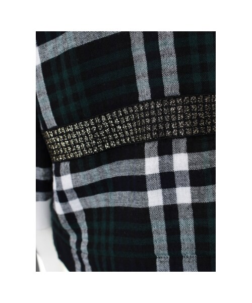 31 Sons de mode（トランテアン　ソン　ドゥ　モード）の「ショールカラーチェックジャケット≪ポイント10倍≫《予約アイテム》（ジャケット・レディース・モスグリーン・３６/３８）」の11枚目の写真