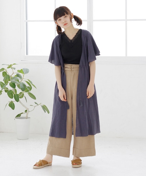 Crisp（クリスプ）の「ランダムリブレースタンク（タンクトップ・レディース・アイボリー/カーキ/ブラック・FREE）」の5枚目の写真