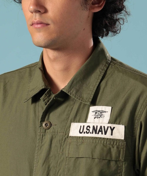 AVIREX（アヴィレックス）の「ネーヴァル ユーティリティ ジャンプスーツ/NAVAL UTILITY JUMP SUITS（パンツ・メンズ・BLACK/OLIVE・M, L, XL, XXL）」の4枚目の写真