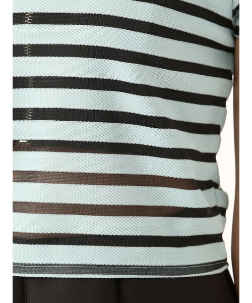 NOMINE(ノミネ)の「クロップドボーダー(トップス・レディース・mossgreen・F)」の6枚目の写真