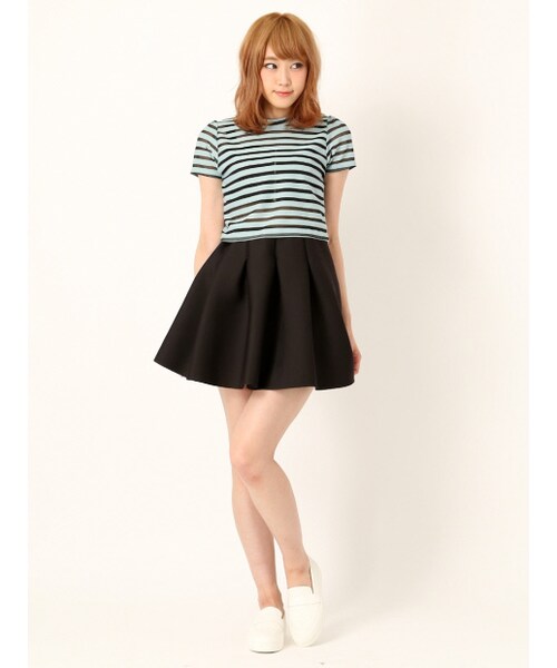 NOMINE(ノミネ)の「クロップドボーダー(トップス・レディース・mossgreen・F)」の7枚目の写真