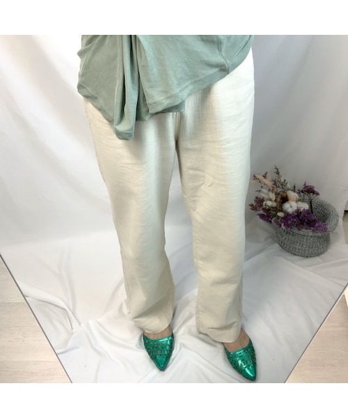 no brand（ノーブランド）の「linen  wide PT（その他パンツ・レディース・その他）」の7枚目の写真