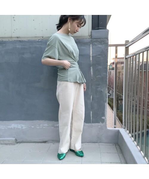 no brand（ノーブランド）の「linen  wide PT（その他パンツ・レディース・その他）」の2枚目の写真