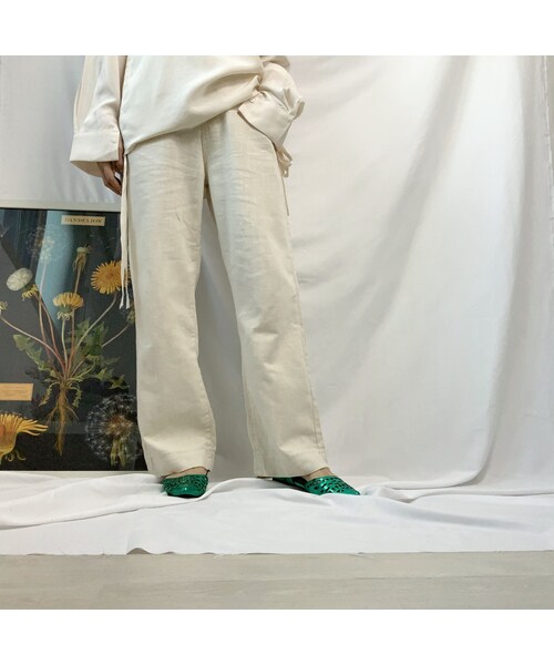 no brand（ノーブランド）の「linen  wide PT（その他パンツ・レディース・その他）」の4枚目の写真
