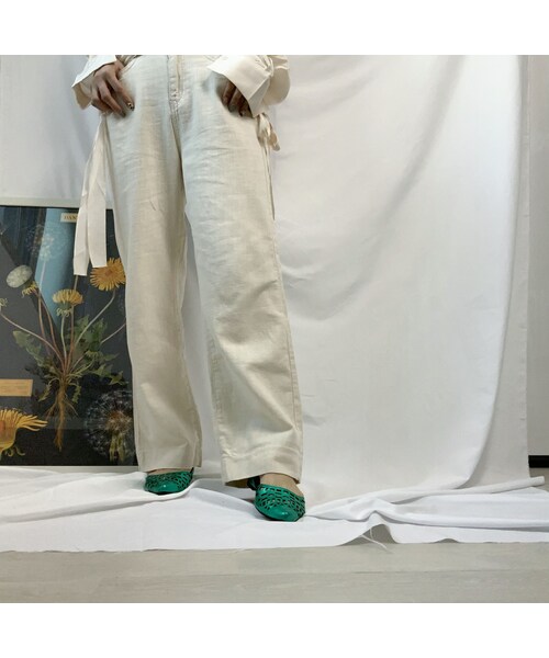 no brand（ノーブランド）の「linen  wide PT（その他パンツ・レディース・その他）」の5枚目の写真