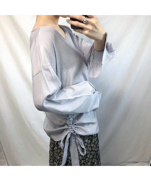 no brand（ノーブランド）の「side gather blouse（シャツ/ブラウス・レディース・その他）」の2枚目の写真