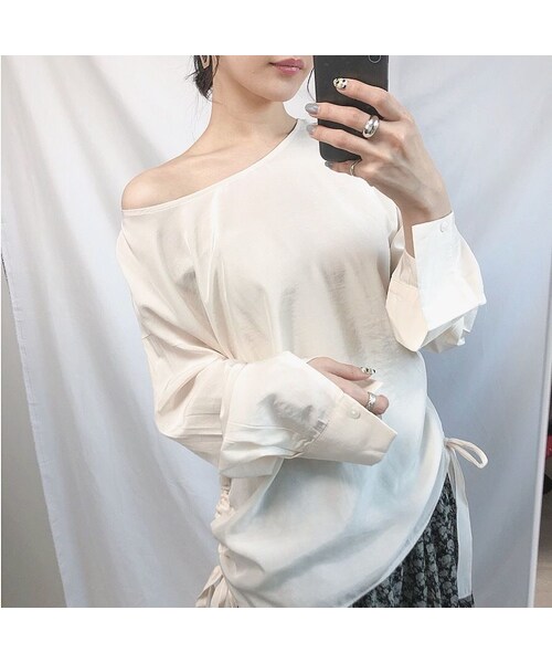 no brand（ノーブランド）の「side gather blouse（シャツ/ブラウス・レディース・その他）」の3枚目の写真