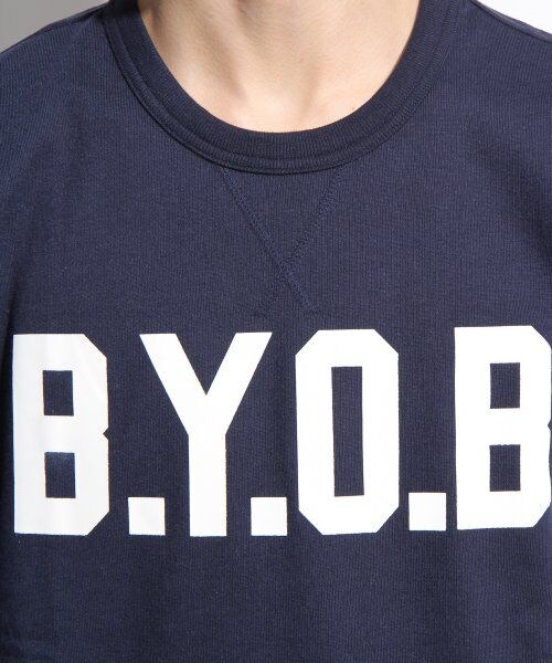 LOWRYS FARM(ローリーズファーム)の「30/ウラケプリントS/S(トップス・メンズ・オフ/ネイビー・M)」の5枚目の写真