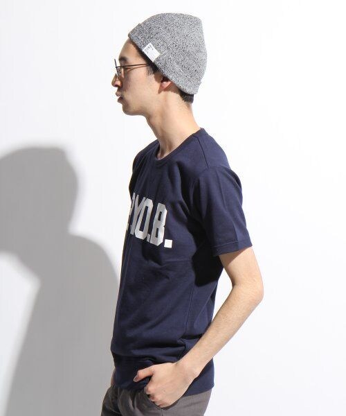 LOWRYS FARM(ローリーズファーム)の「30/ウラケプリントS/S(トップス・メンズ・オフ/ネイビー・M)」の3枚目の写真