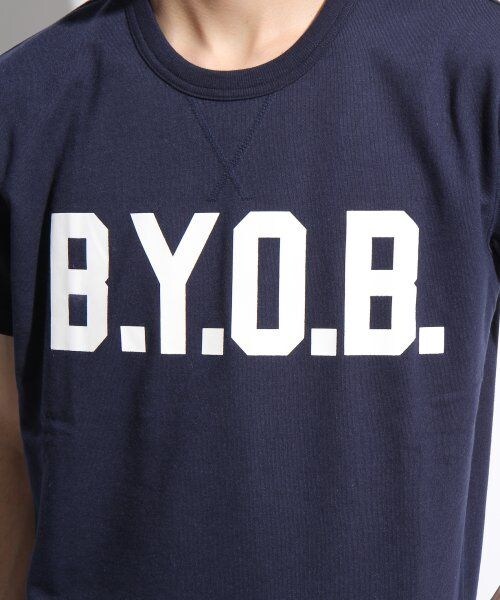 LOWRYS FARM(ローリーズファーム)の「30/ウラケプリントS/S(トップス・メンズ・オフ/ネイビー・M)」の6枚目の写真