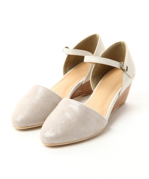 GLOBAL WORK(グローバルワーク)の「【一部店舗限定】セパレートウエッジ(シューズ・レディース・ホワイト05/ブラック09/グレー10/グリーン75・S(22-22.5cm)/M(23-23.5cm)/L(24-24.5cm))」の1枚目の写真