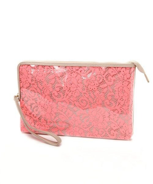 GLOBAL WORK（グローバルワーク）の「レースＰＶＣクラッチ（バッグ・レディース・ブラック09/ピンク22/ブルー85・ONE SIZE）」の3枚目の写真