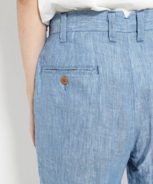 GLOBAL WORK(グローバルワーク)の「ベルギーリネンパンツ(パンツ・レディース・ブラック09/ブルー84/ストライプ87・S/M/L)」の12枚目の写真