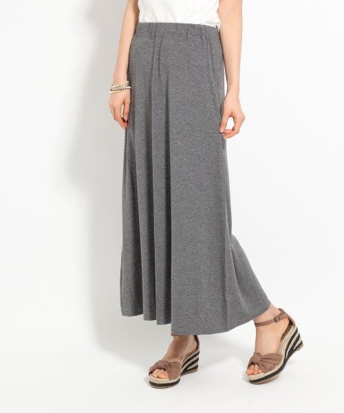 GLOBAL WORK（グローバルワーク）の「リネンコンカットマキシスカート（スカート・レディース・ブラック09/ボーダー15/グレー18・Ｓ/Ｍ/Ｌ）」の2枚目の写真