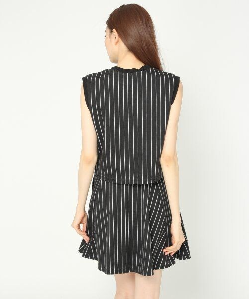 JEANASIS（ジーナシス）の「ピンストセットアップワンピース（ワンピース/ドレス・レディース・ホワイト系その他/ブラック系その他・FREE）」の4枚目の写真