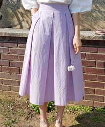 DHOLIC | タックフレアコットンロングスカート(スカート)