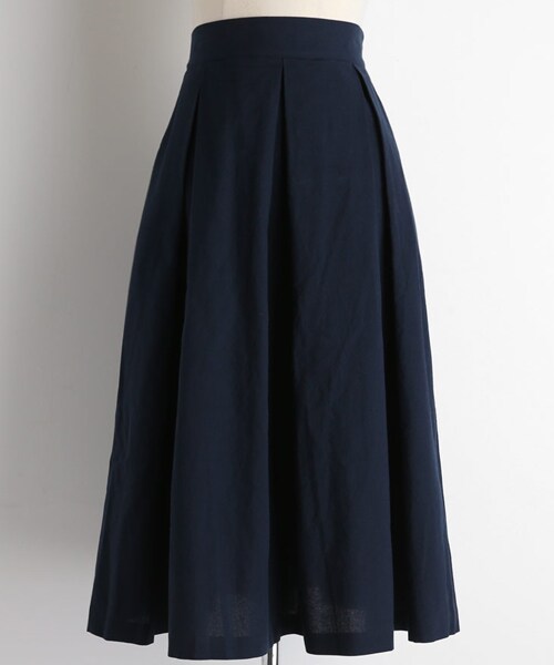 DHOLIC（ディーホリック）の「タックフレアコットンロングスカート（スカート・レディース・パープル/ベージュ/ブルー/その他・FREE）」の3枚目の写真