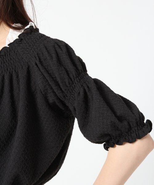 Heather(ヘザー)の「シャーリングジャガードカットソー(トップス・レディース・オフホワイト/ブラック・F)」の10枚目の写真