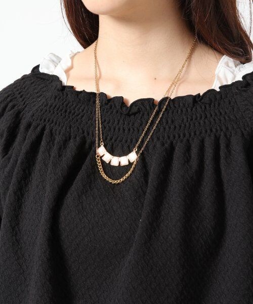 Heather(ヘザー)の「シャーリングジャガードカットソー(トップス・レディース・オフホワイト/ブラック・F)」の9枚目の写真