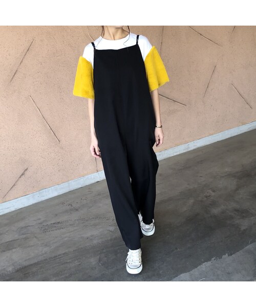 copine（コピン）の「5月13日再入荷！とろみ素材！バックリボンオールインワン【クリックポスト対象商品】（つなぎ/オールインワン・レディース・その他）」の5枚目の写真