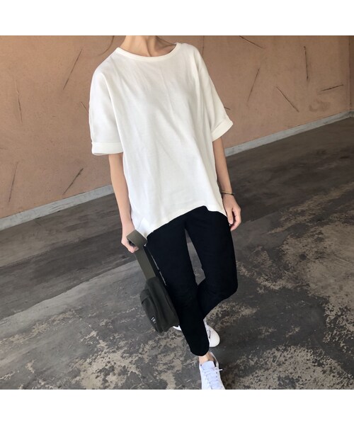 copine(コピン)の「ビッグシルエット!サーマルドルマンTシャツ(2color)【クリックポスト対象商品】(Tシャツ/カットソー・レディース・その他)」の6枚目の写真
