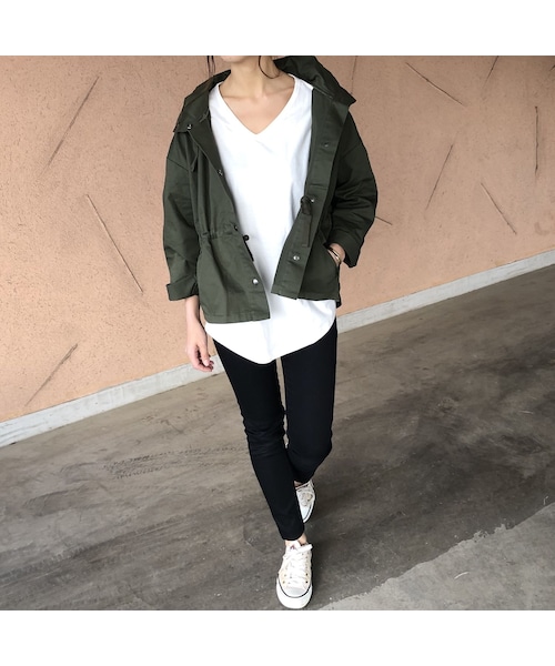 copine（コピン）の「チノツイルマウンテンパーカー(2color)【クリックポスト対象商品】（マウンテンパーカー・レディース・その他）」の4枚目の写真