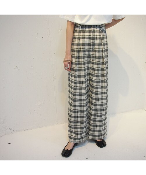 no brand（ノーブランド）の「[ RE-ARRIVAL ]コットンリネンチェックPT（その他パンツ・レディース・その他）」の6枚目の写真