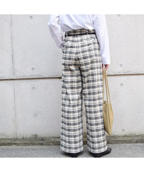 no brand（ノーブランド）の「[ RE-ARRIVAL ]コットンリネンチェックPT（その他パンツ・レディース・その他）」の12枚目の写真