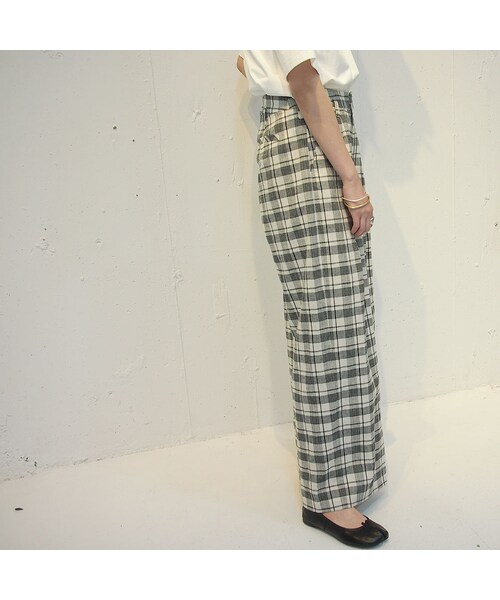 no brand（ノーブランド）の「[ RE-ARRIVAL ]コットンリネンチェックPT（その他パンツ・レディース・その他）」の7枚目の写真