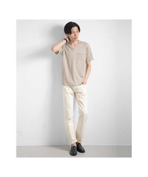 URBAN RESEARCH(アーバンリサーチ)の「フランダースVネックS/S KNIT TEE(トップス・メンズ・GRAY/YELLOW/NAVY/BLACK・M/L)」の12枚目の写真