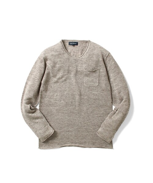 URBAN RESEARCH（アーバンリサーチ）の「9Gリネンプルオーバーンニット（トップス・メンズ・GRAY/NAVY/GREEN/BEIGE・M/L）」の2枚目の写真