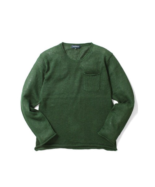 URBAN RESEARCH（アーバンリサーチ）の「9Gリネンプルオーバーンニット（トップス・メンズ・GRAY/NAVY/GREEN/BEIGE・M/L）」の3枚目の写真