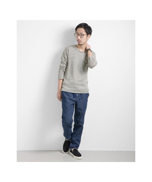 URBAN RESEARCH（アーバンリサーチ）の「9Gリネンプルオーバーンニット（トップス・メンズ・GRAY/NAVY/GREEN/BEIGE・M/L）」の14枚目の写真