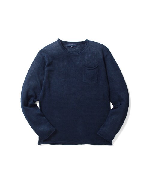 URBAN RESEARCH（アーバンリサーチ）の「9Gリネンプルオーバーンニット（トップス・メンズ・GRAY/NAVY/GREEN/BEIGE・M/L）」の4枚目の写真