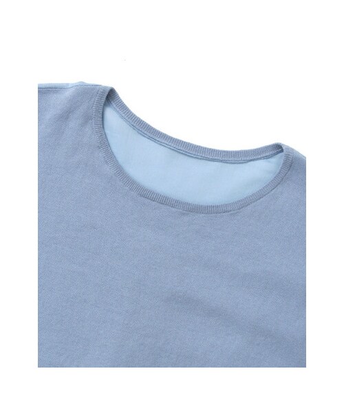 URBAN RESEARCH DOORS（アーバンリサーチドアーズ）の「布帛コンビニットプルオーバー（トップス・レディース・オフ/サックス/イエロー・one）」の9枚目の写真